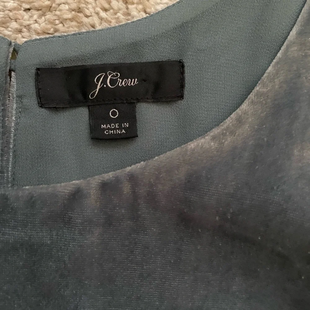 J Crew Sz XS Gray Velvet Top and Skirt 2-Piece Set - Picture 3 of 6